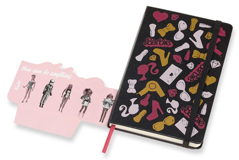 Блокнот Moleskine Barbie LE, цвет черный, без разлиновки