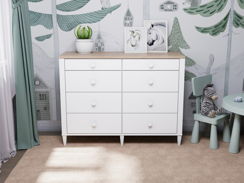 Комод пеленальный Аstin цвет белый/дуб