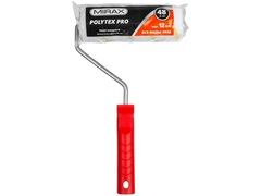 MIRAX POLYTEX PRO, 48 х 180 мм, бюгель 8 мм, ворс 12 мм, полиакрил/полиэстер, все виды ЛКМ, малярный валик (03816-18)