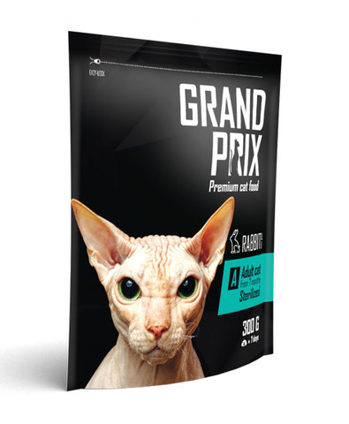 Grand Prix Adult Sterilized сухой корм для кошек с кроликом 0,3 кг