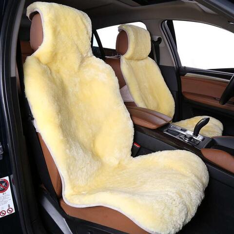 Накидка на пер.сидение 1шт,(ДЛЯ ДЖИПА) Цельная шкура (Овчина) Короткий ворс (Австралия)