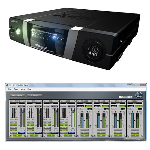 AKG HUB4000Q сетевой концентратор для объединения в сеть и мониторинга WMS4000/4500, DMS700/800, IVM4/4500. БП 12В 500мА приобретается отдельно