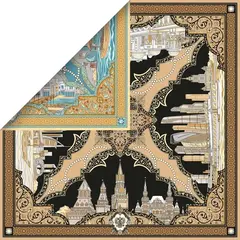 Платок «Объединенные Арабские Эмираты–Россия» чёрный