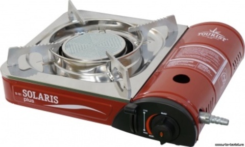 Газовая плита керамическая SOLARIS PLUS (с кейсом и переходником), TS-701