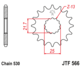 Звезда передняя ведущая Vortex 3521-18 JTF566