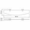 WasserKRAFT Lippe K-6524 Полка стеклянная