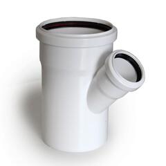 Тройник для малошумной канализации DN75х50, угол поворота 45гр. ELITE МК МПП РосТурПласт, белый