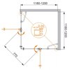 Душевой уголок Cezares ELENA A-22 ELENA-W-A-22-120-P-Cr