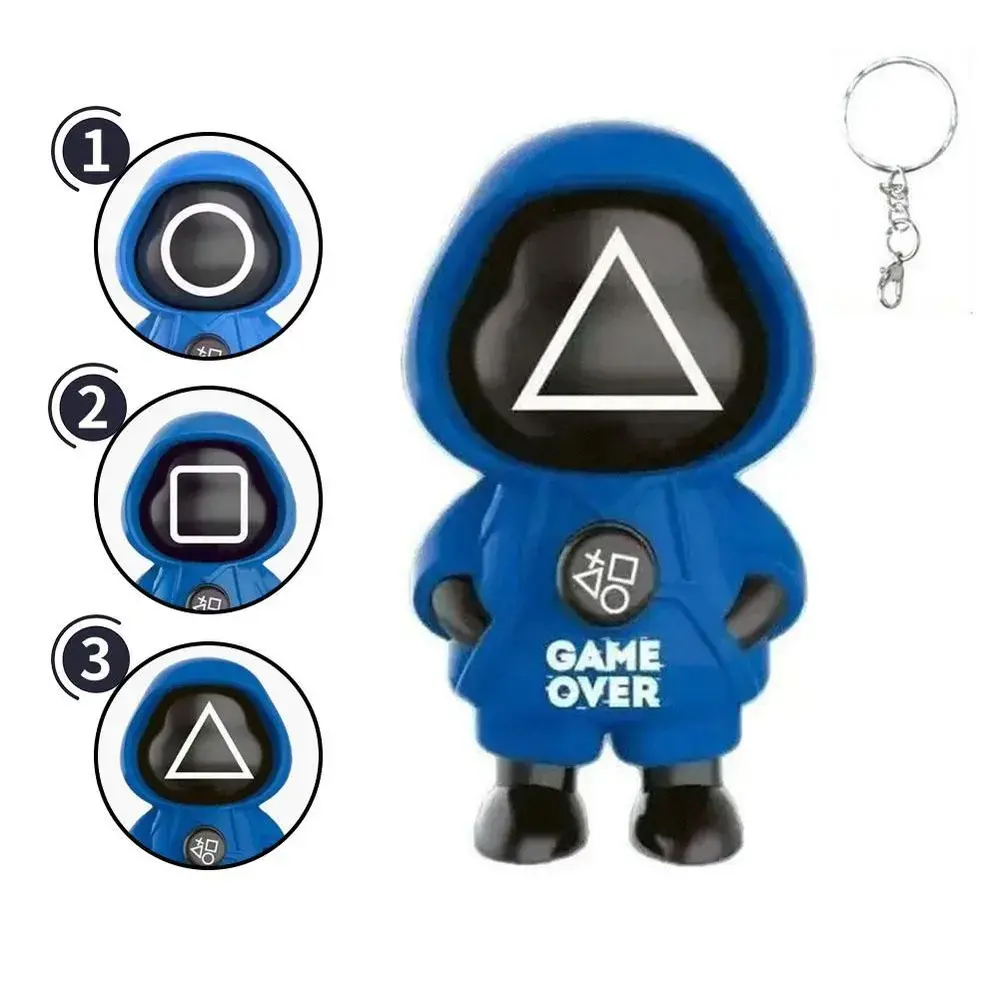 Игрушка-брелок Игра в кальмара со сменными лицами