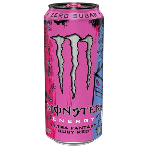 Энергетический б/а напиток со вкусом мармеладных мишек Monster Ultra Fantasy Ruby Red, 500 мл