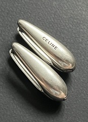 20254 - Серьги CELINE конусообразные из латуни под бронзу/матовое серебро в винтажном стиле