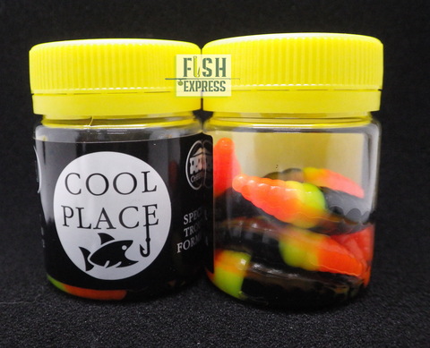 Форелевая силиконовая приманка COOL PLACE MAGGOT 1.6 цвет ЧЕРНО-ЖЕЛТО-ОРАНЖЕВЫЙ (НЕМЕЦ) СЫР продажа от 2 шт.
