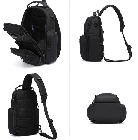 Картинка рюкзак однолямочный Ozuko 9805 Blue - 6