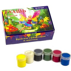 
          Гуашь Alingar карамельная, 6 цветов, 20 мл., картонная упаковка, "Фея"