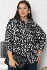 Рубашка Сладкий поцелуй (черно-белая) Б14984-4М LT Collection