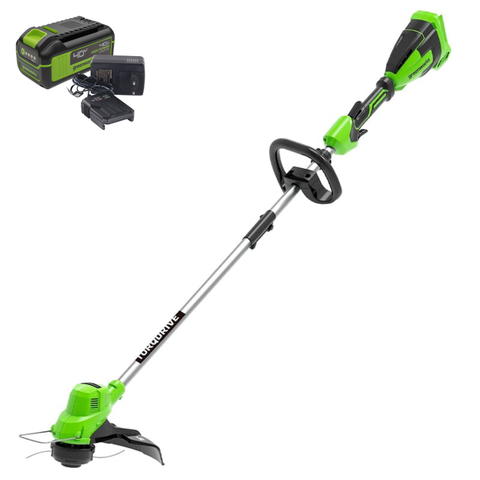 Триммер Greenworks GD40LTK4 40V (38 см) аккумуляторный, с АКБ 4 А/ч и ЗУ