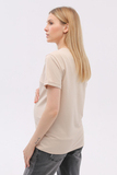 Футболка для беременных и кормящих 18072 бежевый