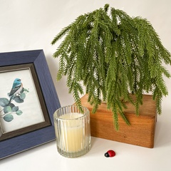 Еловая ветка, мягкая, норфолкская сосна, ампельное растение, искусственная зелень, рождественский декор 45 см, набор 2 шт.