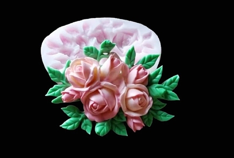 Силиконовый молд № 2065 Композиция из роз