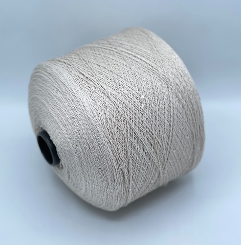 Бобинная пряжа, Linette Pailletes, 450м, 80% Лен, 20% Полиэстер(пайетка), Экрю+пайетка.37691