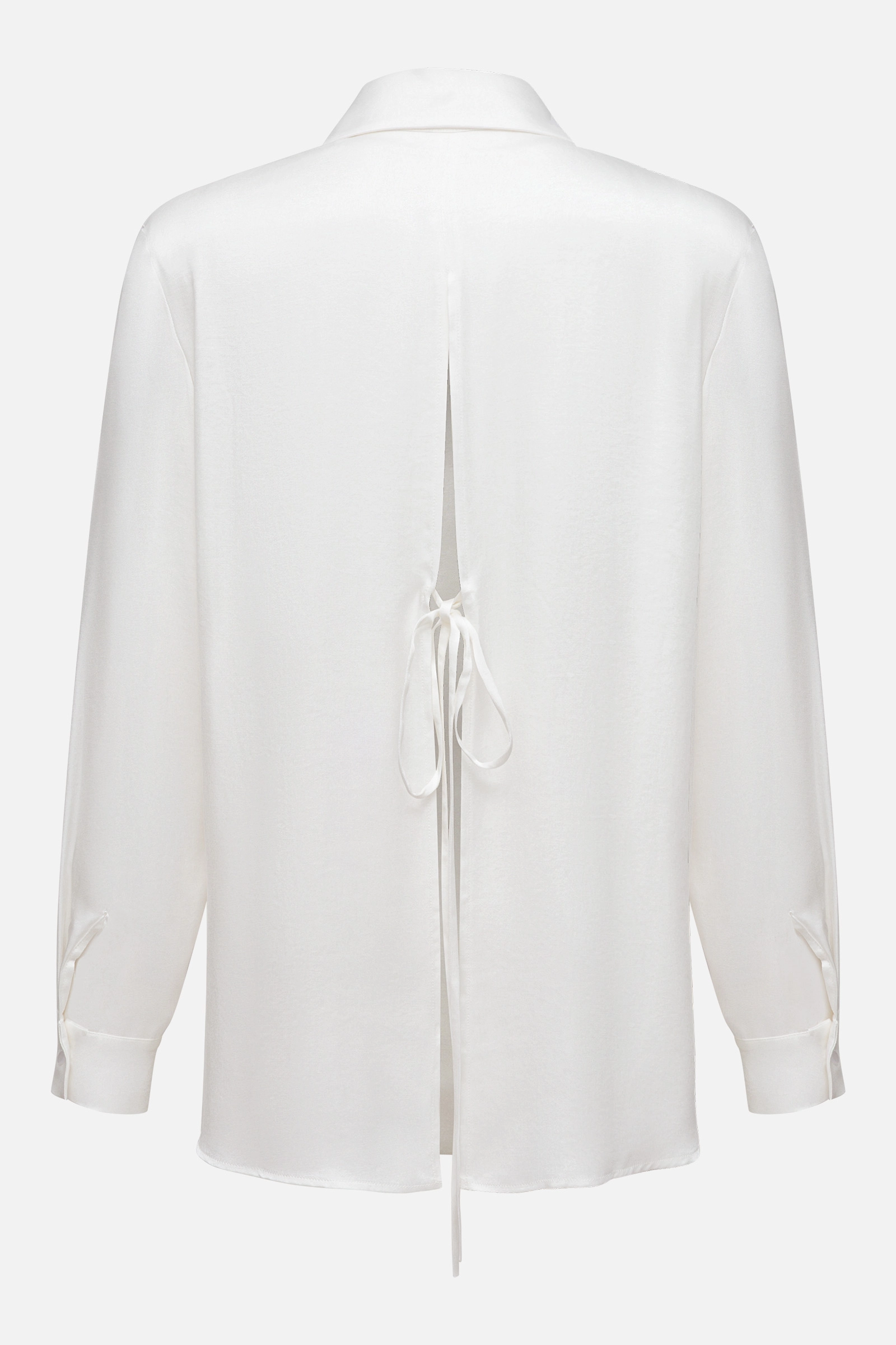 Блуза из купры с разрезом