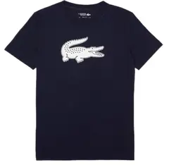 Теннисная футболка Lacoste SPORT 3D Print Crocodile Breathable Jersey - navy blue/white