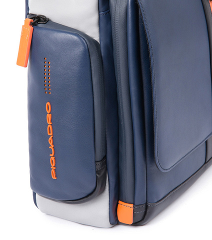 Сумка мужская Piquadro Urban, синий/серый, кожа натуральная (CA1592UB00/BLGR)