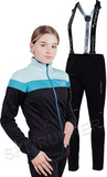 Детский утеплённый лыжный костюм Nordski Jr. Drive black-mint