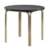 Столик кофейный ror, Ø50 см, латунь/черный