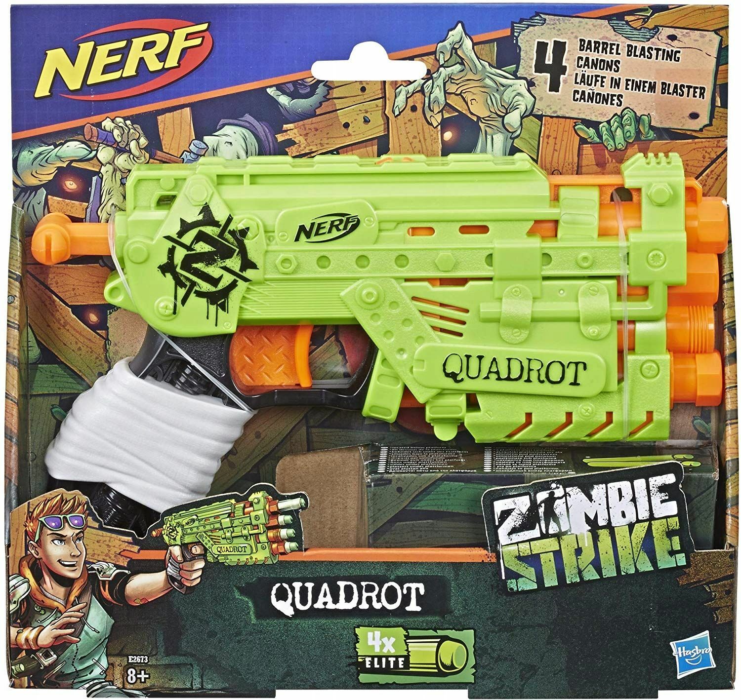 Игрушечное оружие HASBRO Nerf Zombie Strike Quadrot - Бластер Нёрф Зомби  Страйк Квадрот - Нерф E2673 купить в Москве | Доставка по России.