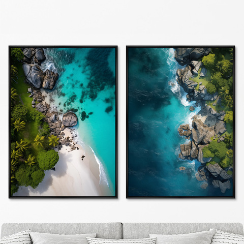 ArtNoMore - Набор из 2-х репродукций картин на холсте Landscape Collection, Coast, 2024г.