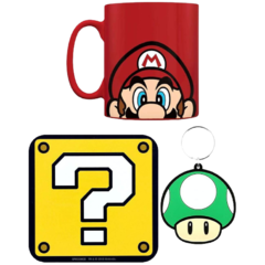 Подарочный набор Super Mario Кружка+Подставка+Брелок