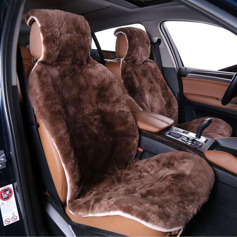 Накидка на пер.сидение 1шт,(ДЛЯ ДЖИПА) Цельная шкура (Овчина) Короткий ворс (Австралия)