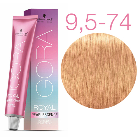 Schwarzkopf Igora Royal Pearlescence 9,5-74 Светлый блондин пастельный мандарин