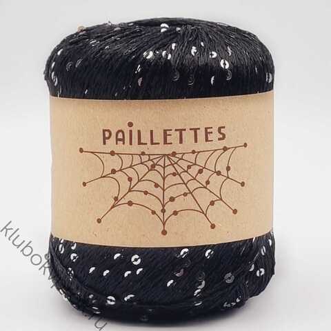 WOOL SEA PAILLETTES 154, Черный с серебром