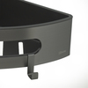 Lemark 9776048 Полка для душа угловая Lemark SHELF LINE из нерж. стали с крючками, графит/вставка-пластик графит