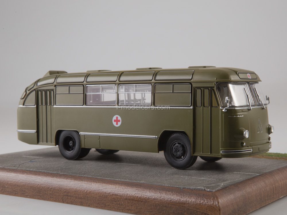 1:43 LAZ 965B Militär Krankenwagen Bus russian Magazin Modimio №1s USSR UdSSR 