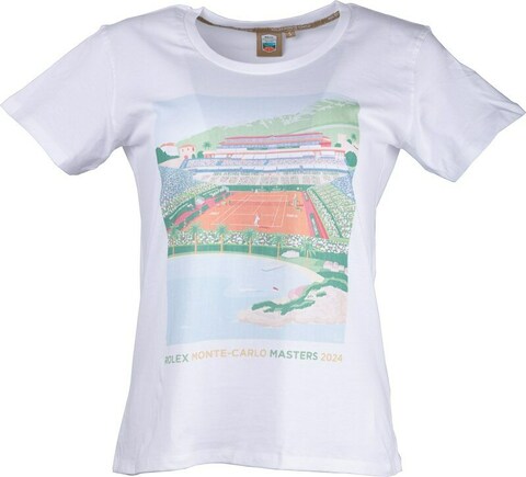Женская теннисная футболка Monte-Carlo Rolex Masters Affiche T-Shirt - white