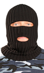 Подшлемник вязанный 2-х нитка чёрный