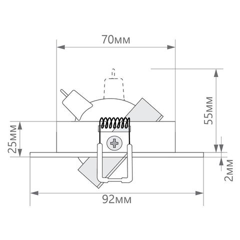 Встраиваемый поворотный светильник Feron DL2811 MR16 G5.3 черный