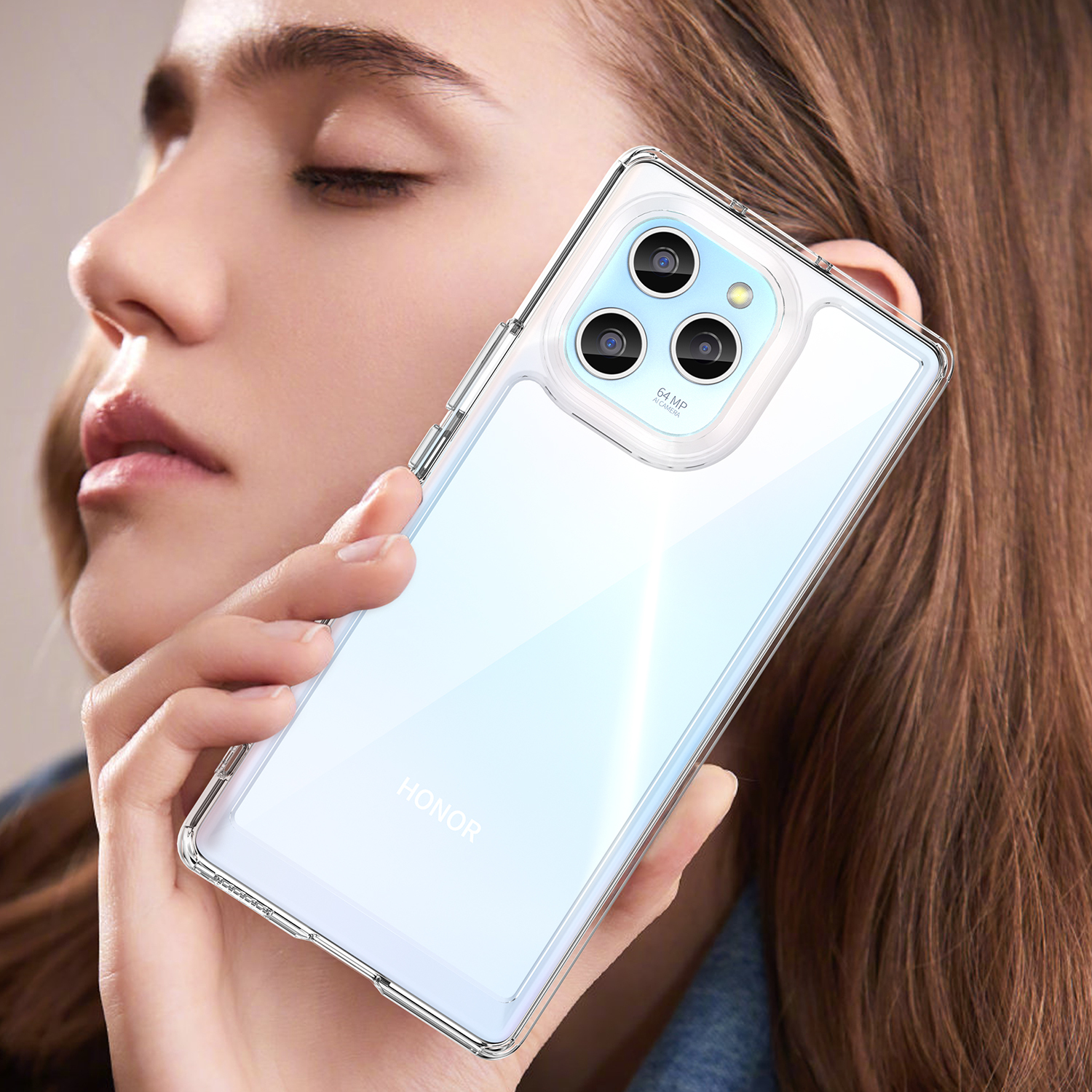 Чехол двухкомпонентный с усиленными рамками для Honor 60 SE, мягкий отклик  кнопок