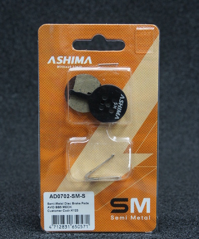 Колодки Ashima AD-0702-sm для Avid BB5 полуметалл