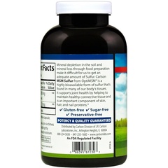 Carlson Labs, MSM Sulfur, 1000 мг, 300 вегетарианских капсул