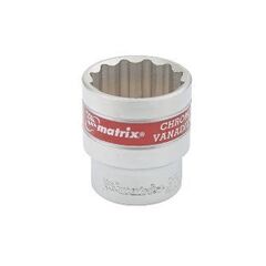 Головка торцевая 15мм 12-гранная CrV под квадрат 1/2 хромир. Matrix