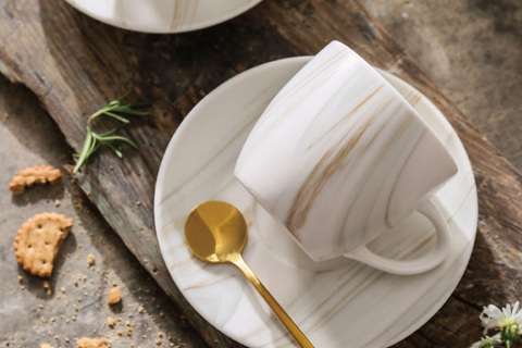 Чашка с блюдцем 250мл Home & Style The Royal Marble