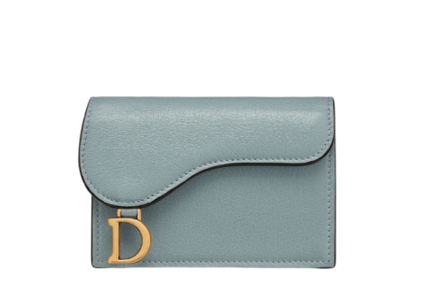 Держатель карты с клапаном Dior голубой