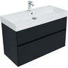 Aquanet 312874 Тумба с раковиной Aquanet Бруклин 100 цв. антрацит матовый (312874)