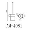 Art&Max AM-4081 Щетка для унитаза подвесная Хром
