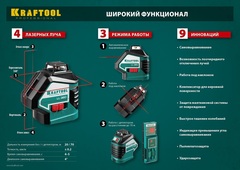 KRAFTOOL LL360 #4, лазерный нивелир (34645-4)