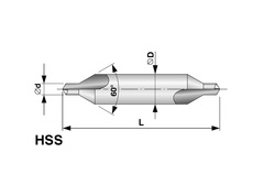 Сверло центровочное 6,3x71,0мм S=16,0мм №А HSS-G DIN333 Ruko 217063
